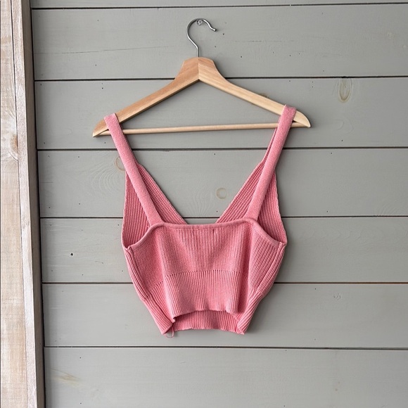 Pink Knit Crop Top - Picture 4 of 5